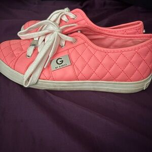 Guess Women's Pink Quilted Sneakers